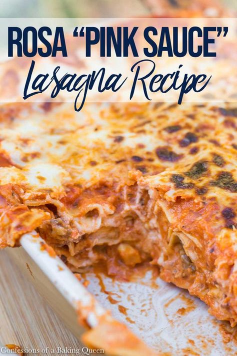 A delicious creamy marinara lasagna made easy and simple with the help of Barilla Oven Ready Lasagna Noodles, Barilla Roasted Garlic Sauce & Barilla Tomato Basil Sauce! Your family will swoon over this Rosa Lasagna recipe. Easy enough for a weeknight dinner but delicious enough for a dinner party!   #dinnerrecipes #lasagnarecipe #rosaasuce #semihomemade #pinksauce Roasted Garlic Sauce, Lasagna Easy, Oven Ready Lasagna, Sausage Lasagna, Pink Sauce, Easy Lasagna Recipe, Lasagna Noodles, Tomato Basil Sauce, Chicken Lasagna