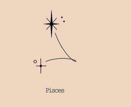 Pisces Tattoo Designs Constellation, Pisces Tiny Tattoo, Pisces Star Tattoo, Pisces Tattoo Fish, Pisces Star Constellation Tattoo, Pisces Tattoo Minimalist, Zodiac Tattoos Pisces, Sis Tattoo, Tattoo Pisces