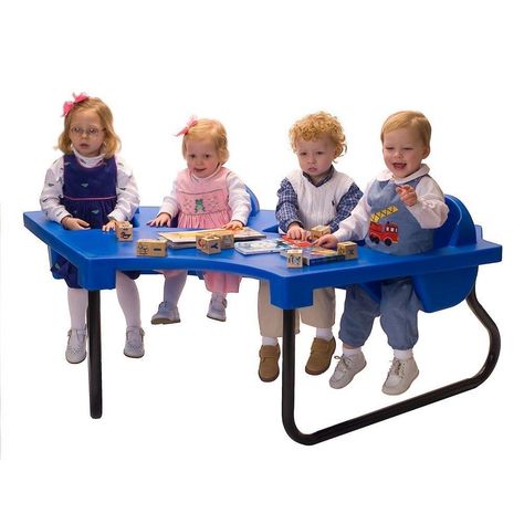 Toddler Table Junior 4 SEAT Toddler Tables, Daycare Cots, Toddler Play Table, Preschool Tables, Quad Stroller, Church Chairs, Daycare Furniture, Baby Table, Book Displays