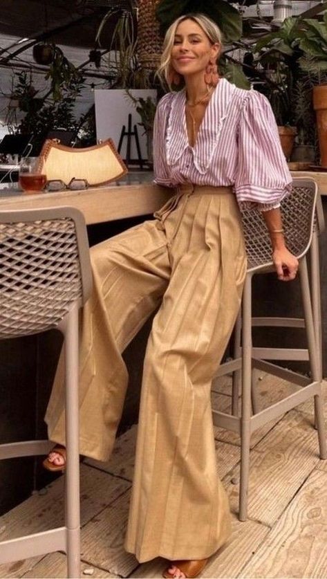 Wide Legged Pants, Looks Street Style, Mode Inspo, Looks Chic, Looks Style, Mode Inspiration, Basic Style, Work Fashion, Look Fashion