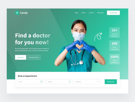 Creative Web Design, Layout Inspiration, Landing Page Design, A Doctor, Download App, Page Design, Landing Page, Creative Professional, Global Community