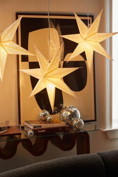 Wish On A Star, Paper Star Lanterns, Star Lantern, Stick Wall Art, Lantern Christmas, Star Lanterns, Uo Home, Star Paper, Star Lamp