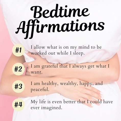 Nighttime Affirmations, Bedtime Affirmations, Sleep Affirmations, Mantra For Good Health, Practicing Self Love, Health Affirmations, Personal Growth Motivation, Healing Affirmations, Gratitude Affirmations