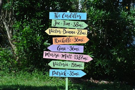 Family Name Sign Gift for Dad Garden/Yard Decor Wooden Beach Signs Wooden, Custom Housewarming Gift, Christmas Gifts For Parents, Camping Signs, Geek Decor, Directional Signs, Sign Post, Family Name Signs, Beach Signs