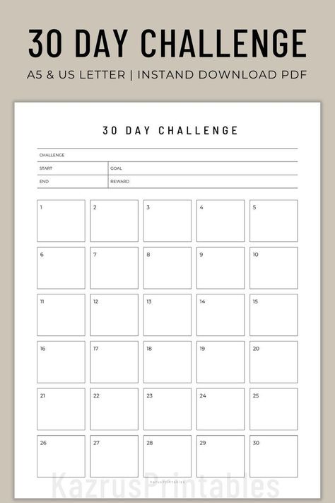 30 day habit tracker printable 30 Day Habit Tracker, 30 Day Challange, Challenge 30 Day, Printable Self Care, Fitness Planner Free, Fitness Tracker Printable, Planner Fitness, Tracker Free, Self Care Planner