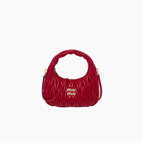 Miu Miu Hobo Bag, Miu Miu Red Bag, Miu Miu Wander, Mini Hobo Bag, Prada 2005, Garment Cover, Miu Miu Bag, Digital Closet, Miu Miu Wallet