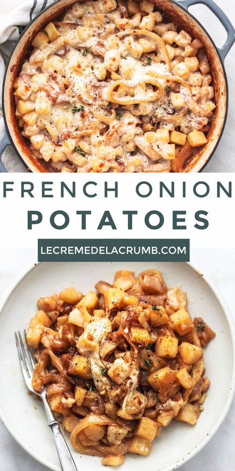 Dishes With Onions, French Onion Roasted Potatoes, Recipes With Lots Of Onions, French Onion Soup Potatoes, Recipes With Onions, French Onion Potatoes, Onion Soup Potatoes, Onion Potatoes, Love In French