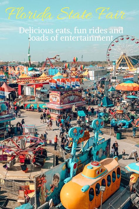 My recommendations on making the most out of your day at the Florida State Fair in Tampa, Florida #flstatefair #florida #fair #food #fun #entertainment #thingstodo Florida State Fair, Sky Ride, Budweiser Clydesdales, Planet Coaster, Fair Food, Drink Plenty Of Water, Fun Fair, Close Encounters, Thrill Ride