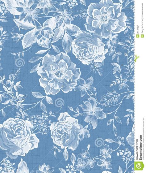 Illustration about Seamless rose with blue background pattern desig. Illustration of seamless, plant, repeat - 20184634 Blue Willow Decor, Blue Background Patterns, Textile Prints Design, Chinoiserie Wallpaper, Textile Pattern Design, Floral Drawing, Blue Roses, Seamless Pattern Vector, Floral Background