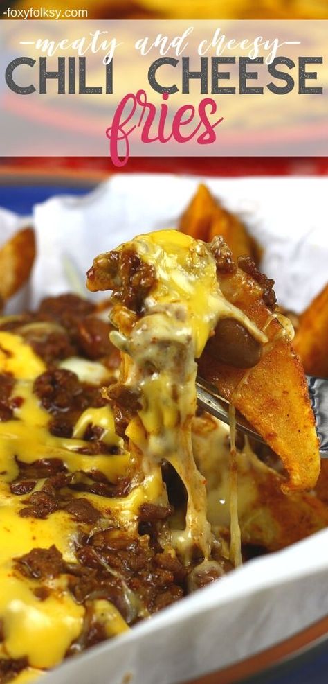 Fair Fries Recipe, Chili Cheese Fries Easy, Chili Cheese Potatoes, Loaded Chilli Cheese Fries, Homemade Chili Cheese Fries, Chili Cheese Fries Recipe, Chilli Cheese Fries, Cheesy Chili, Fries Recipes