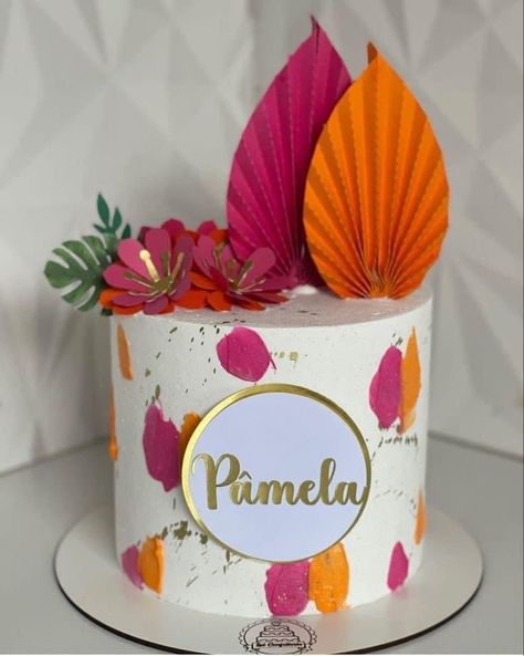 Pink Orange Cake Birthday, Sunset Birthday Theme, Orange And Pink Birthday Party Ideas, Pink And Orange Birthday Cake, Pink And Orange Party Theme, Orange Cake Design, Pink And Orange Cake, Orange Party Theme, Themes For Birthday