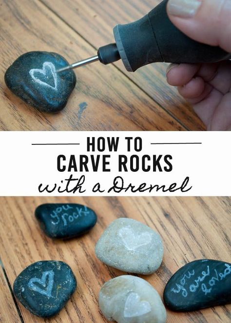 Engraving Rocks With Dremel, Carved Rocks, Sculpture Dremel, Dremel Art, Men Crafts, Dremel Ideas, Dremel Tool Projects, Rock Carving, Dremel Crafts