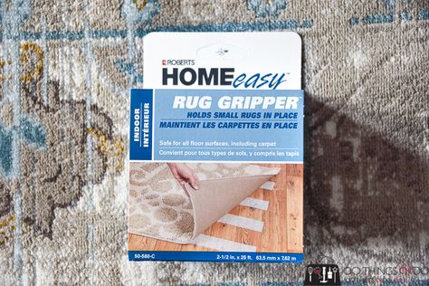 How to keep an area rug from moving around | 100 Things 2 Do Rug Over Carpet, Rug Gripper, Rug Tape, Diy Posts, Rug Buying Guide, Area Carpet, Moving On, Cool Rugs, Cleaning Products