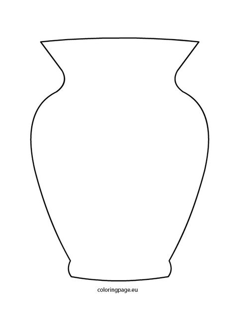 flower-pot Printable Flower Pot Template, Printable Vase Template, Vase Templates Free Printable, Vase Crafts For Kids, Flower Vase Template, Vase Stencil, Flower Pot Template, Flower Pot Drawing, Pot Template