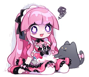 Moeru Mimin, Kitten Pfp, Menhara Chan, Yami Kawaii, Line Sticker, Anime Oc, Girl Stickers, Illustration Character Design, Art Drawings Sketches Simple