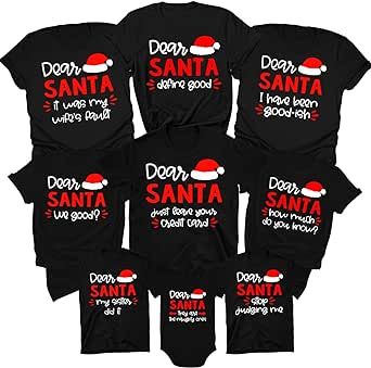 Matching Family Christmas Dear Santa Hat Shirts, Cousins Crew T-Shirts Matching Xmas Holiday Vacation Photoshoot Outfits Multicolor Matching Family Holiday Pajamas, Family Holiday Pajamas, Matching Family Christmas Shirts, Funny Pajamas, Holiday Photoshoot, Friends T Shirt, Christmas Tee Shirts, Christmas Pjs, Merry Christmas Shirts