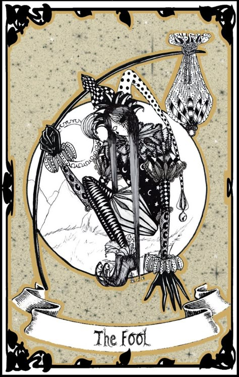 Tarot | 00 - The Fool by CatInBread on DeviantArt Tarot Cards The Fool Art, Fool Tarot Card Tattoo, Tarot Card Fool, The Fool Tarot Art, The Fool Tattoo, The Fool Tarot Card Art, The Fool Tarot Tattoo, Fool Tattoo, The Fool Art