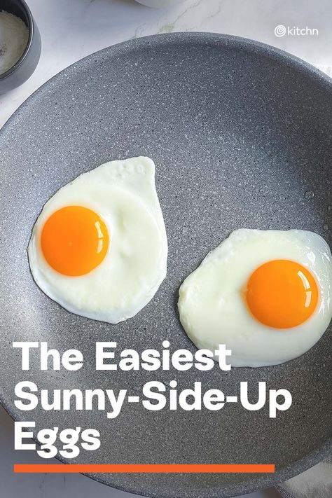 There is nothing worse than raw egg whites or overcooked yolks when striving for a sunny-side-up egg. Ideally, the eggs should have whites that are just set and runny yolks that look like they are ready to burst. Here’s how to achieve that. #easysunnysideupeggs #sunnysideupeggs #howto #sunnysideupegg #sunnysideup #egg #eggs #cookingeggs How To Make A Sunny Side Up Egg, Egg Sunny Side Up, Sunny Side Up Eggs Recipe, Perfect Sunny Side Up Eggs, Eggs Sunny Side Up, Eggs Over Medium, Sunny Side Up Eggs, Best Egg Recipes, Sunnyside Up Eggs