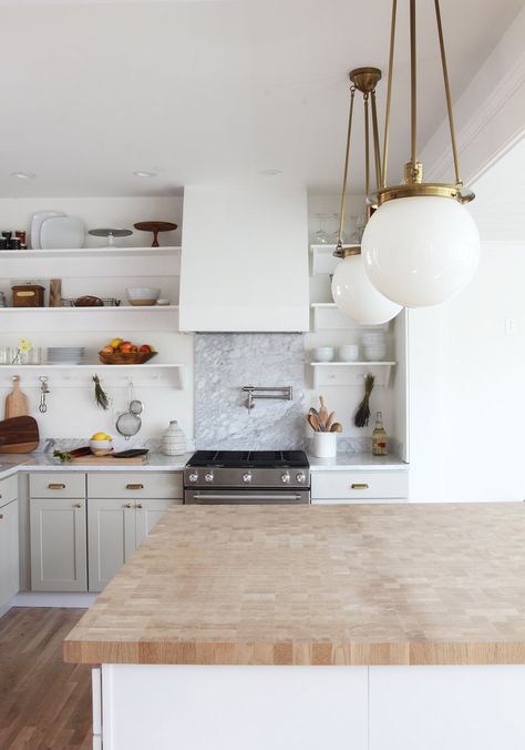 Backsplash Behind Stove, Kitchen Sunroom, The Grit And Polish, Grit And Polish, Backsplash Trends, Marble Backsplash Kitchen, Porch House, Homemade Furniture, Pantry Wall