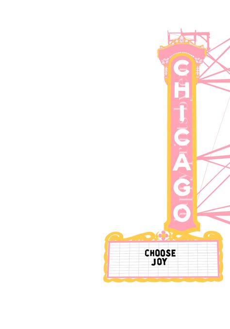 Pin Board Ideas, Chicago Signs, Chicago Theatre, Chicago Theater, Pink Prints, Chicago Poster, Chicago Print, Dorm Posters, Cool Posters