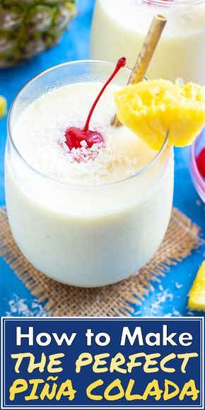 Easy Pina Colada Recipe, Homemade Pina Colada, Frozen Pina Colada, Cocktail Original, Virgin Pina Colada, Frozen Cocktail, Pina Colada Recipe, Coconut Milk Recipes, Pineapple Recipes