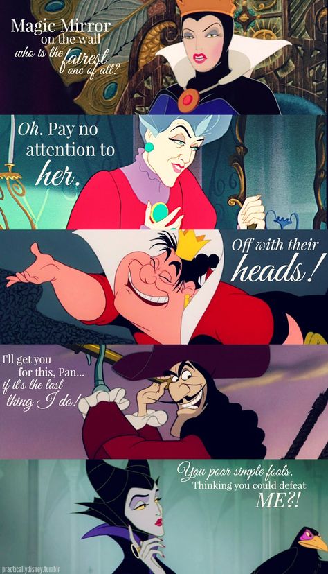 Disney Villains Quotes, Villains Quotes, Disney Villain Party, Couples Disney, Villains Party, Disney Villain Shirt, Anime Hairstyles, Evil Disney, Princess Fairytale