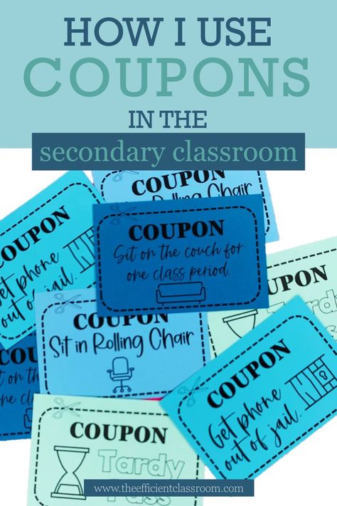 Middle School Reward Coupons, High School Incentives Positive Behavior, Classroom Management For Specials Teachers, Classroom Management Secondary, High School Rewards, Incentives For High School Students, High School Reward System, Attendance Incentives For High School, High School Classroom Rewards