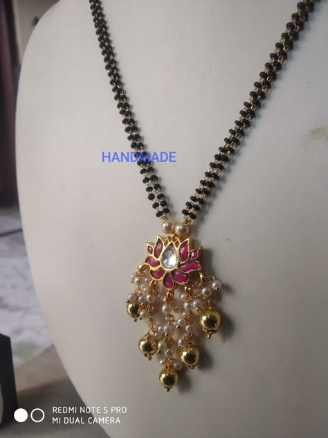 Black Beads Jewellery Designs, Black Beads Lockets, Black Beads Mangalsutra Design Simple, Black Bead Earrings, Black Beats, Black Beads Mangalsutra Design, Modern Gold Jewelry, Gold Mangalsutra Designs, Beautiful Gold Necklaces