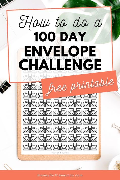 If you're looking to do a fun money challenge (and save money - a boat load of money), then this 100 day money envelope challenge is for you! All you need are envelopes, some pens, and a small box! Oh, and don't forget to grab your free 100 envelope challenge chart (free printbale). Just click to download! Don't worry, it's easy to set up, we'll walk you through the entire process! Envelope Fundraiser Board, 30 Day Envelope Challenge, Money Envelope Challenge, 100 Day Envelope Challenge, Diy 100 Envelope Challenge Binder, 60 Day Envelope Challenge, 100 Day Money Challenge Envelopes, Money Challenges 100 Envelopes, 100 Envelope Savings Challenge