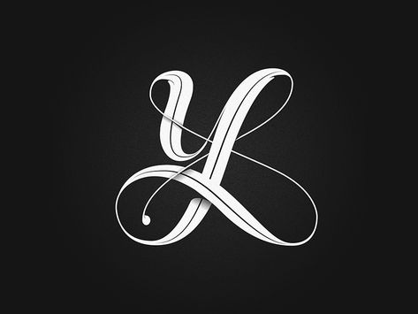 Beautiful "Y" #Lettering work by Dario Trapasso. Typography, White, Black