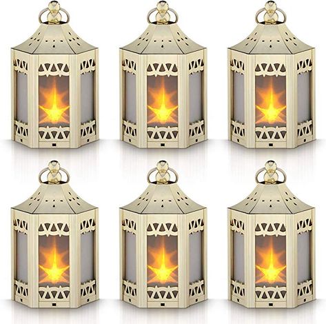 Amazon.com: Mini Star Lantern with Flickering LED,Battery Included,Decorative Hanging Lantern,Christmas Decorative Lantern,Indoor Candle Lantern,Battery Lantern Indoor Use,Zkee(Set of 6,Silver): Home Improvement Decorative Lanterns Indoor, Fairy Themed Bedroom, Enchanted Forest Prom, Battery Lantern, Themed Bedroom Ideas, Magic Wings, Star Lantern, Mini Lanterns, Lantern Christmas