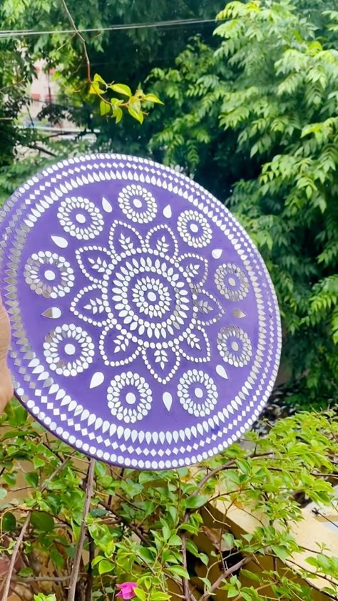 ''Most of the time, beauty lies in the simplest of things .'' WINNA EFENDI . . : Size : 12 inches . . DM for orders . . #mandala… | Instagram Mosiac Mirror Art, Mfd Board Art, Mosiac Art Mirror, Mirror Mosaic Art Ideas, Mosaic Mirror Art, Mirror Mosaic Art, Mandala Mirror, Mirror Canvas Art, Painted Mirror Art