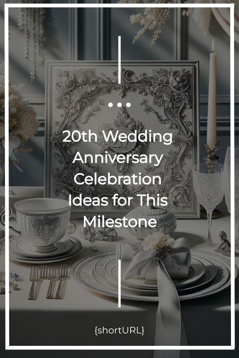 Mark two decades of love with our curated list of unique and romantic 20th wedding anniversary celebration ideas! From intimate getaways to creative home celebrations, discover ways to rekindle your love and honor your journey together. Perfect for couples seeking to make their platinum anniversary truly unforgettable. 🥂💖 #20thAnniversary #LoveCelebration #RomanticIdeas #AnniversaryTips #PlatinumLove #CoupleGoals #AnniversaryPlanning #CelebrateLove 20 Yr Wedding Anniversary Ideas, 20 Yr Anniversary Ideas, 20th Anniversary Party Ideas, 20th Wedding Anniversary Ideas, Wedding Anniversary Celebration Ideas, Anniversary Celebration Ideas, 20th Anniversary Ideas, 20th Anniversary Party, 20th Wedding Anniversary