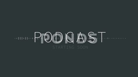 Podcast Starting Soon Animated Intro Screen With Minimalistic Audio Spectrum Animated Intro, Audio Spectrum, Stock Video, Stock Footage, Podcast, Audio, Screen