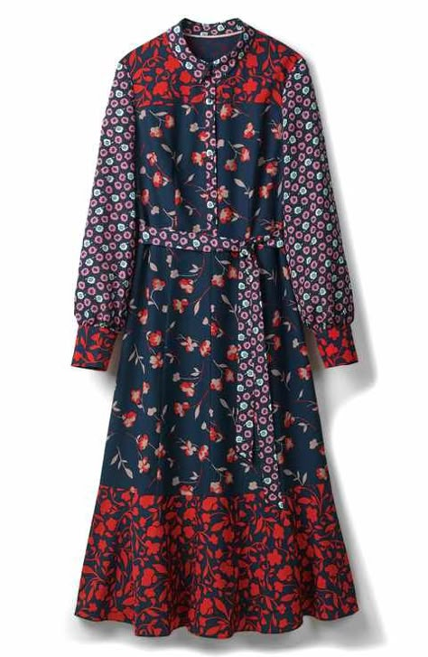 Business Casual Dress Code, Mixed Print Dress, Easter Dresses, Dress Appropriately, Business Casual Dresses, British Fashion, 가을 패션, Shirtdress, Mixing Prints