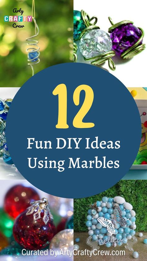 Discover unique marble crafts to make, including DIY projects for home accessories. Easy tutorials and inspiration for kids and adults. Glass Marbles Diy Crafts, Diy Marble Crafts, Flat Marble Crafts, Marble Crafts, Fidgets Diy, Fun Diy Ideas, Projects For Home, Marbles Crafts, Craft From Waste Material