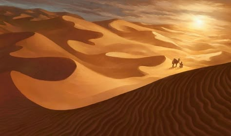 Abstract Sand Dune Art, Sand Concept Art, Caravan Paint, Fantasy Adventurer, Sand Drawing, Surealism Art, Dune Art, Landscape Painting Tutorial, Desert Environment