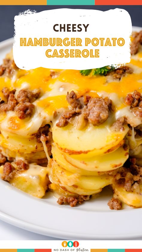 Dive into savory comfort with our Cheesy Hamburger Potato Casserole recipe! Layers of crumbled beef, sliced potatoes, and rich Cheddar cheese blend harmoniously in this family favorite. Elevate your dinner table with this hearty dish that's a true crowd-pleaser. Get the full recipe and savor the goodness today! Hamburger Potato Casserole, Hamburger And Potatoes, Hamburger Casseroles Recipes, Meat Casserole, Ground Beef And Potatoes, Hamburger Casserole, Cheddar Cheese Soup, Potatoe Casserole Recipes, Beef And Potatoes