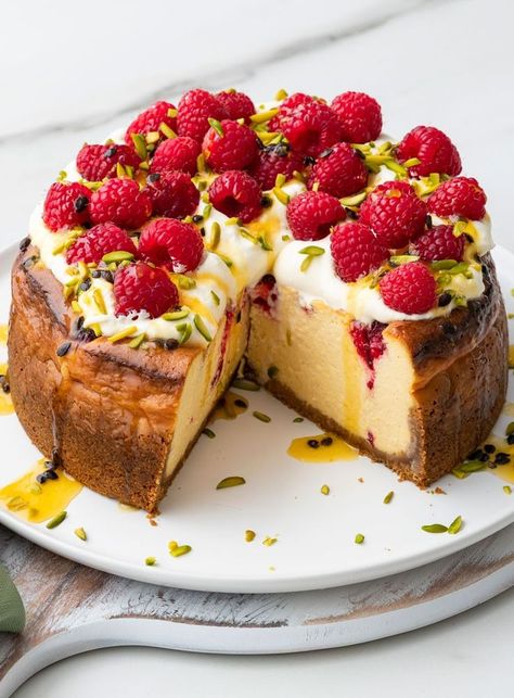 Passionfruit Cheesecake, Lemon Cheesecake, Food Cakes, Perfect Desserts, Cheesecake Recipes, Just Desserts, Pistachio, Cake Desserts, No Bake Cake