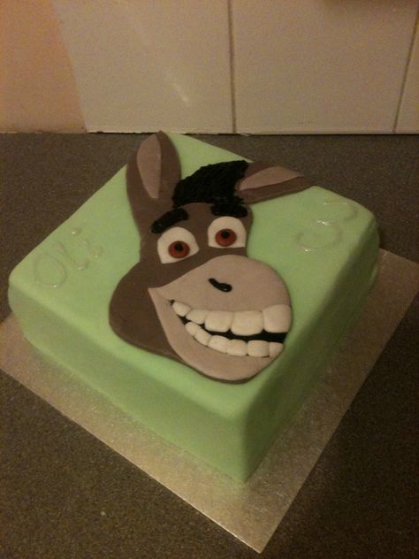 Donkey cake Donkey Cake Ideas, Donkey Cake, Groomsman Cake, Shrek Birthday, Shrek Cake, Shrek Donkey, 25th Birthday Cakes, 25th Birthday, Shrek