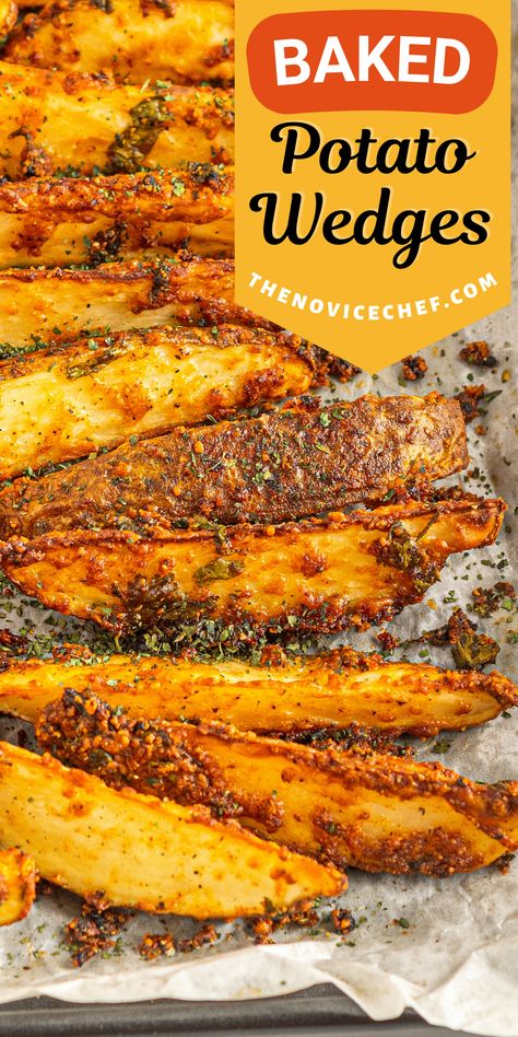 Crisp, golden, beautifully seasoned Baked Potato Wedges are a “dressed up” version of the classic. You’ll love their big, bold, garlic-and-herb flavor. Seasoned Potato Wedges, Crispy Baked Potatoes, Potato Wedges Baked, Best Macaroni Salad, Baked Garlic, Vegetable Side Dishes Recipes, Potato Wedges, Air Fryer Dinner Recipes, Potato Side Dishes