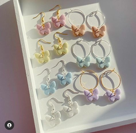 Fimo Ideas Jewelry, Clay Business, Crea Fimo, Clay Flower Jewelry, Polymer Clay Flower Jewelry, Diy Earrings Polymer Clay, Polymer Clay Jewelry Tutorials, Handmade Clay Jewelry, Clay Diy Projects