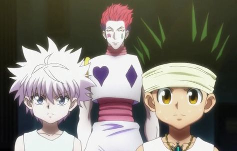 Killua, Hisoka, and Gon        ~Hunter X Hunter Ging Freecss, Gon Killua, Hunter Anime, Hunter X Hunter, Princess Zelda, Figurines, Zelda Characters, Drawings, Anime