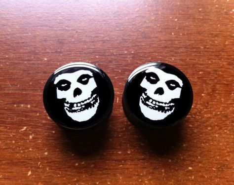 Misfits Plugs Buy 2 Pairs Get 1 Free by PlugHug on Etsy Saddle Fitting, Cool Piercings, Plug Earrings, Body Modification, Body Jewelry Piercing, Tunnels And Plugs, Gauged Earrings, Stretched Ears, Ear Gauges