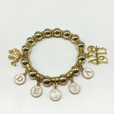 Delta Sigma Theta Bracelet Pandora Bracelet Designs, Delta Sigma Theta, Hand Crafted Jewelry, Crafted Jewelry, Pandora Bracelet, Bracelet Designs, Womens Jewelry Bracelets, Handcrafted Jewelry, Jewelry Crafts