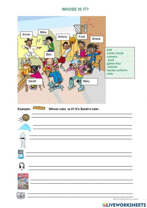 Story Elements Worksheet, Solar System Worksheets, Worksheets For Preschoolers, Possessive Adjectives, English Worksheets For Kindergarten, Worksheets For Kindergarten, 1st Grade Worksheets, English Activities, School Worksheets