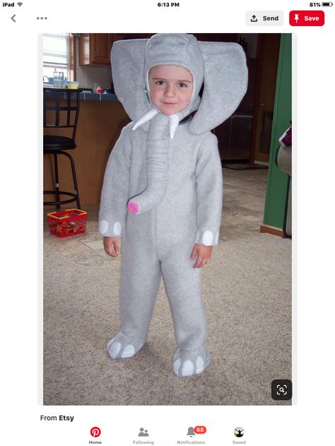 Toddler Elephant Costume, Baby Elephant Costume, Ant Costume, Hippo Costume, Dumbo Costume, Jungle Book Costumes, Animal Costumes For Kids, Elephant Costume, Diy Elephant