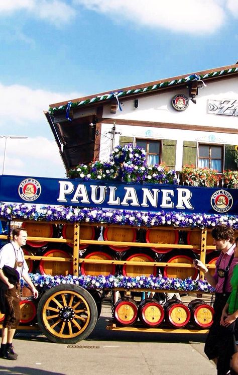 Paulaner Beer Wagon - Munich Oktoberfest Fest Decoration, Beer Wagon, Munich Oktoberfest, October Fest, Big Party, Munich, Monster Trucks, Beer, Germany