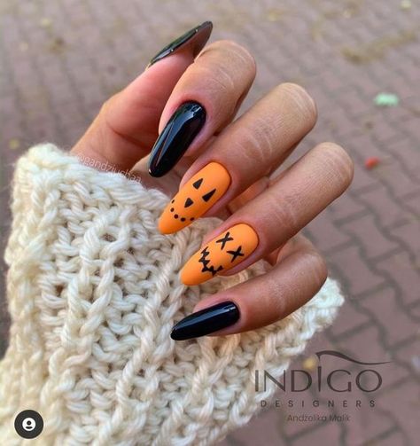 Black Halloween Nails, Holloween Nails, Halloween Nails Easy, Simple Fall Nails, Halloween Acrylic Nails, Cute Halloween Nails, Pumpkin Nails, October Nails, Nagel Tips