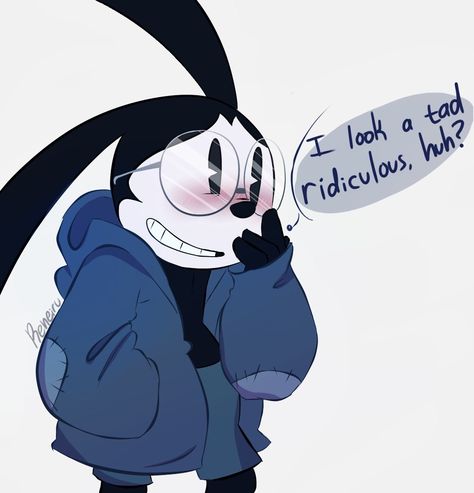 Oswald the lucky rabbit Epic Mickey, Felix The Cat, Oswald The Lucky Rabbit, Black And White Cartoon, Lucky Rabbit, Mickey Mouse Cartoon, Felix The Cats, Cartoon Crossovers, Bendy And The Ink Machine